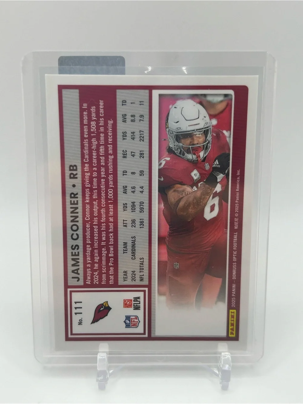 James Conner Arizona Cardinals Football Trading Card 🏈